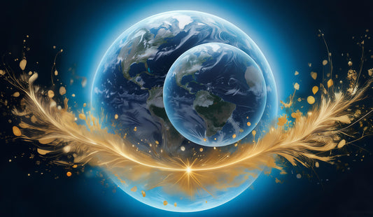 „Kosmische Balance – Die goldene Feder des Universums“